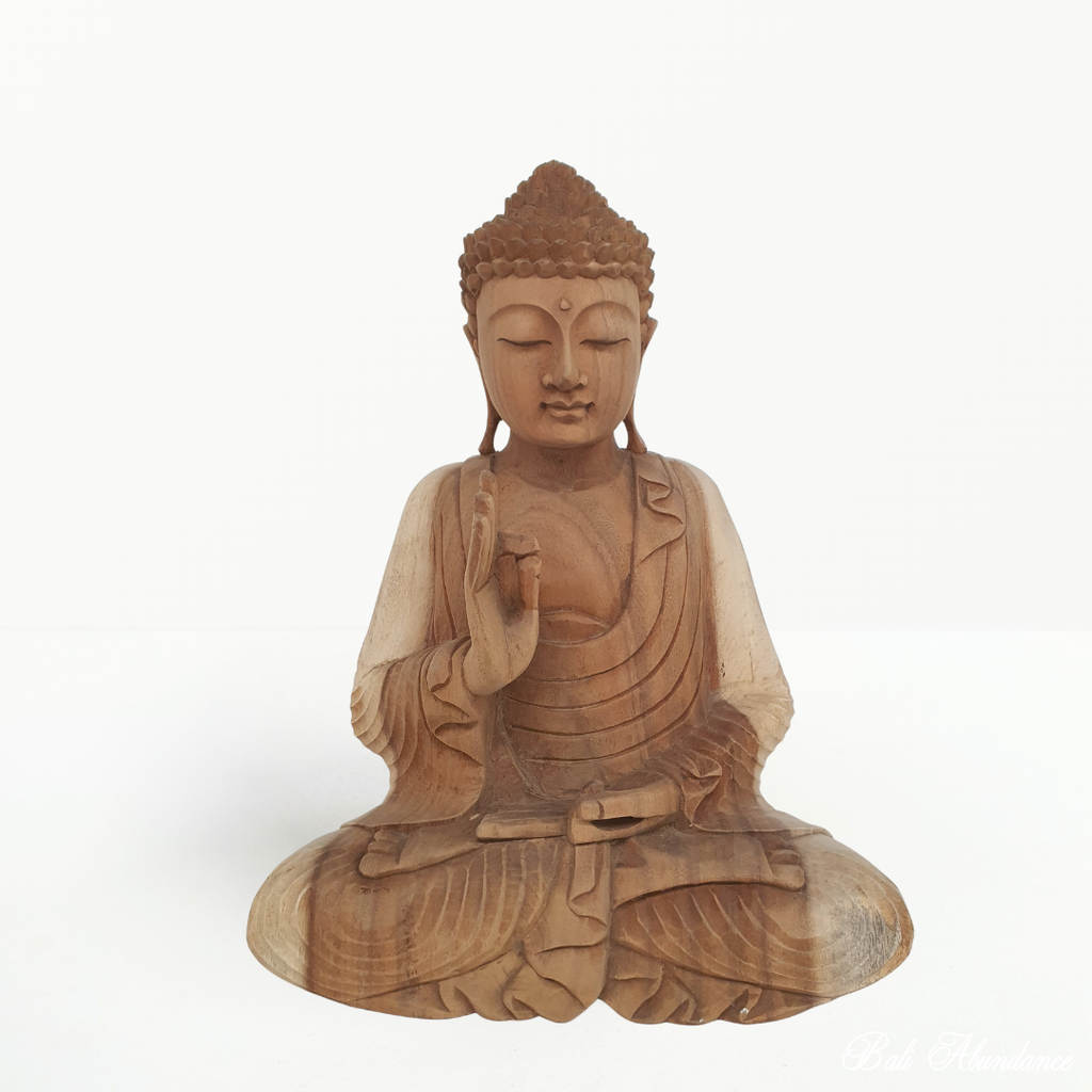 balinese hand carved raw buddha statue