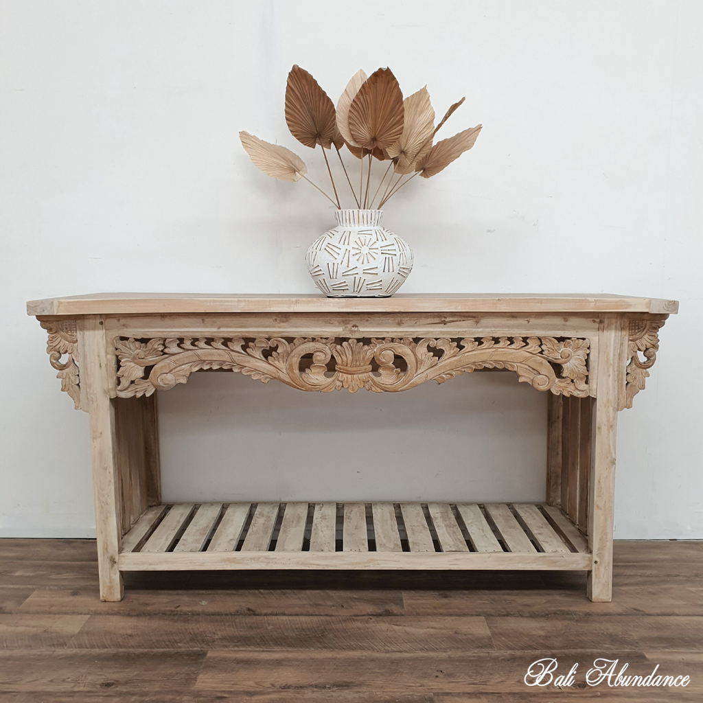 whitewash console table