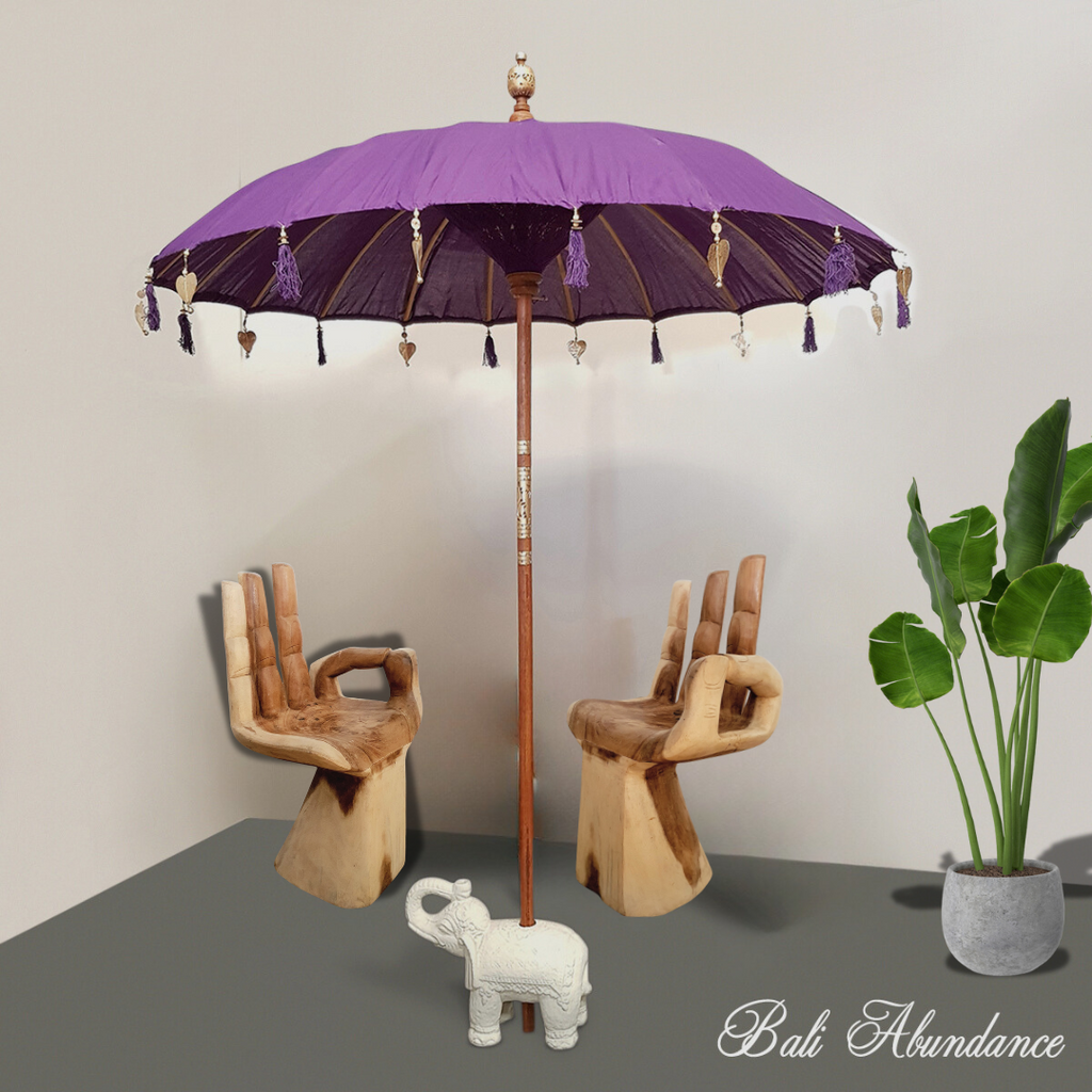 purple Balinese umbrella