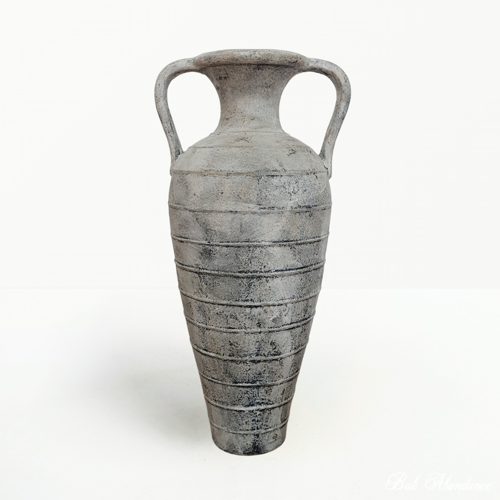 grey cement urn pot