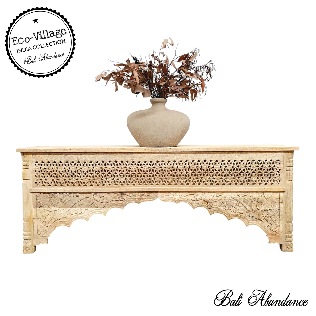 indian mango wood rustic console hallway table