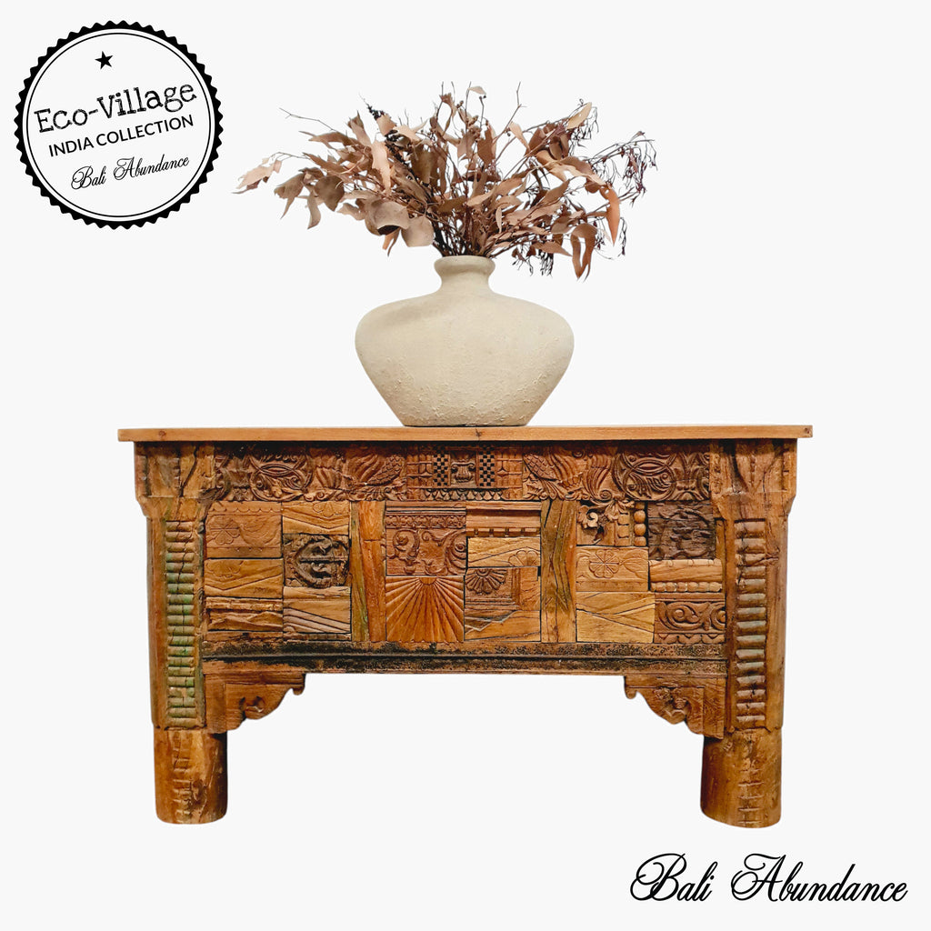 indian vintage natural console table