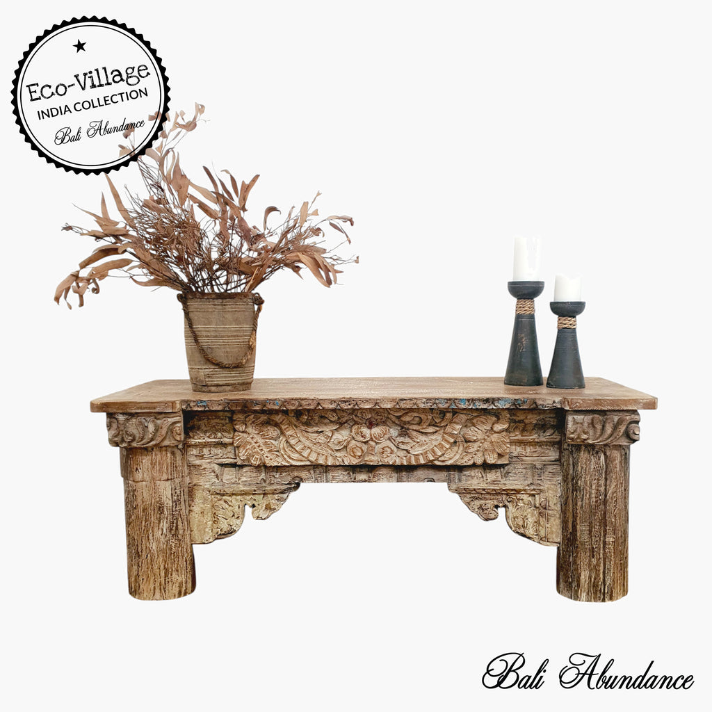 Indian vintage repurposed wood coffee table