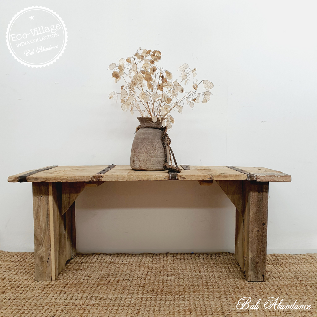 Indian ox cart bench seat