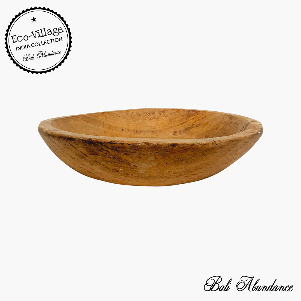 indian vintage wooden bowl