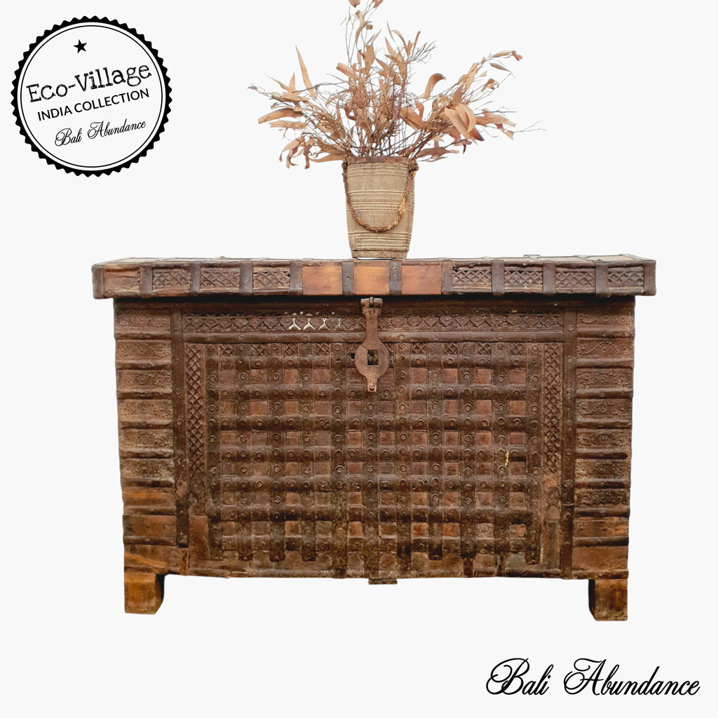 vintage Indian console trunk