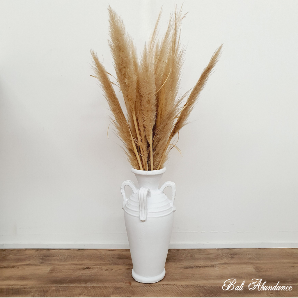 white urn pot