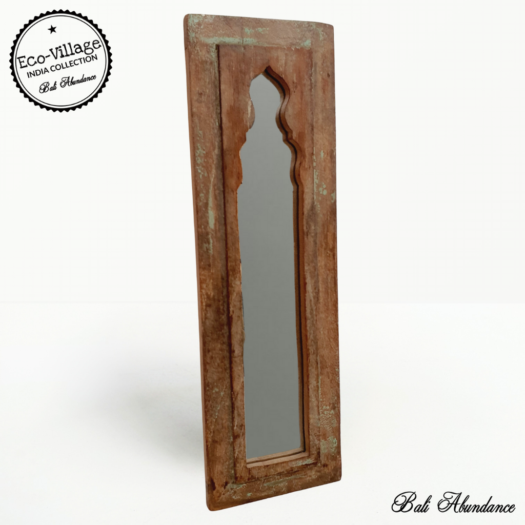 Indian wooden temple mirror