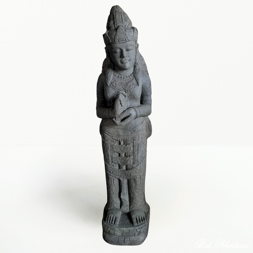 greenstone goddess standing garden statue