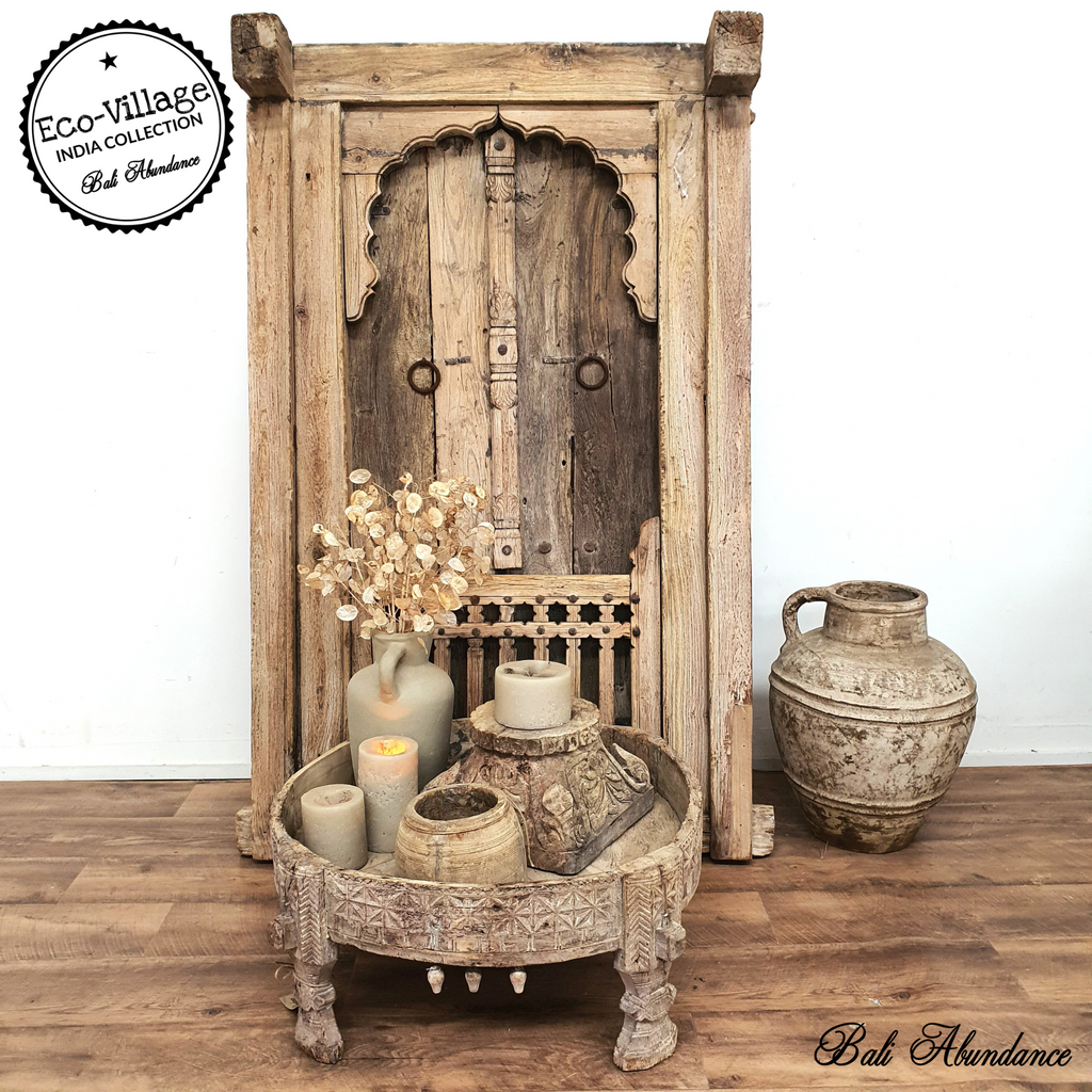 indian vintage wooden window shutter