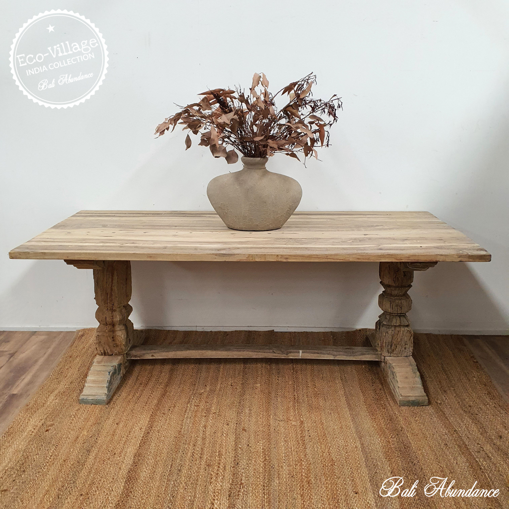 indian vintage teak wood dining table