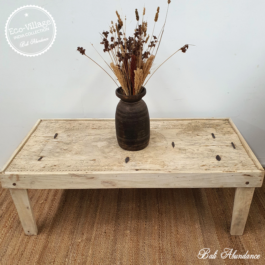 indian vintage timber coffee table