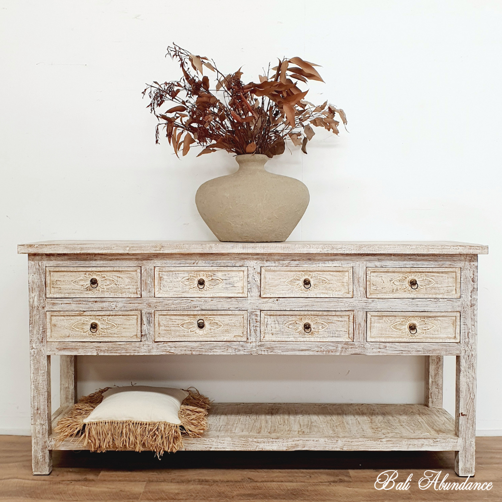 balinese recycled teak console sideboard