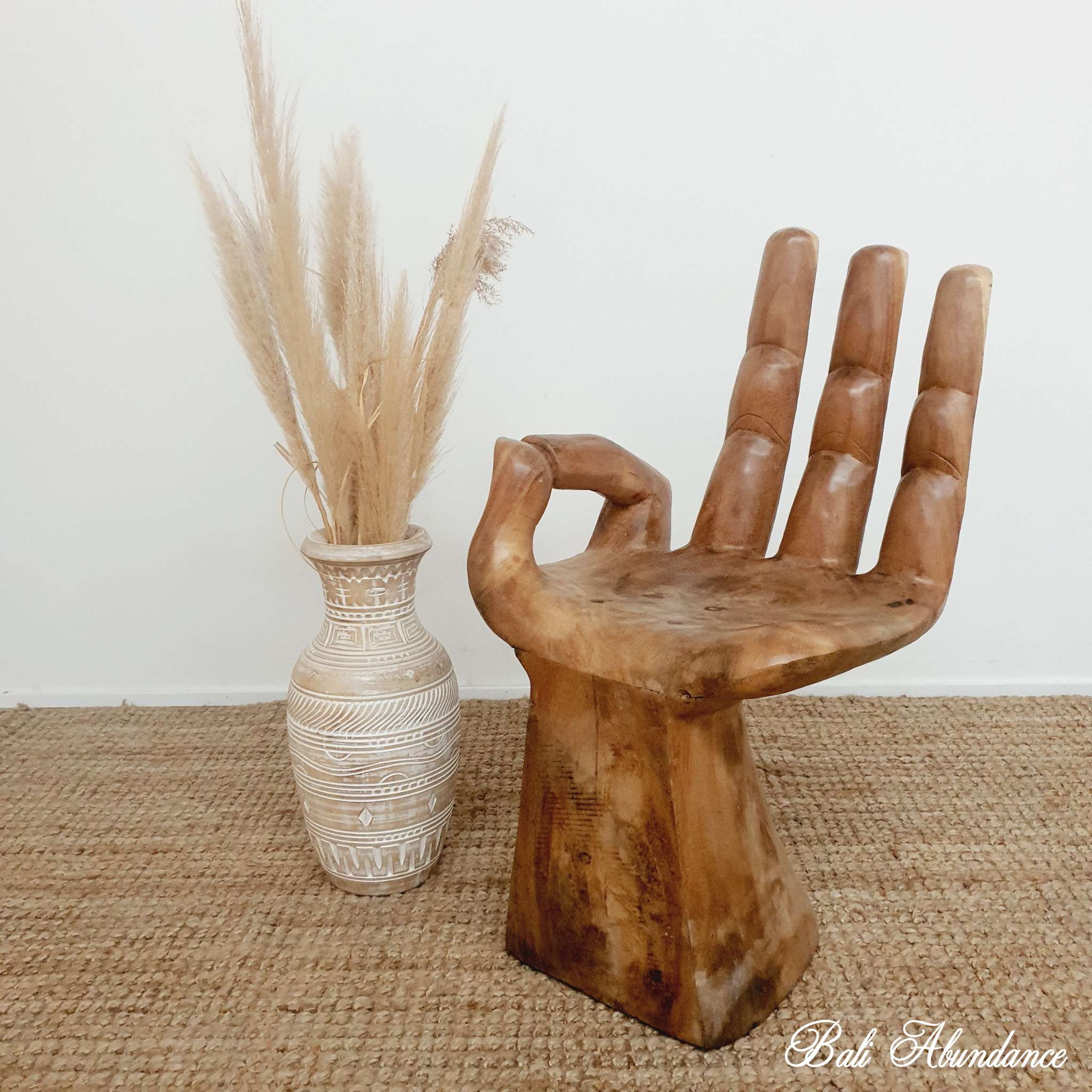 PRE ORDER Balinese Meditation Mudra Pose Hand Chair Left Hand