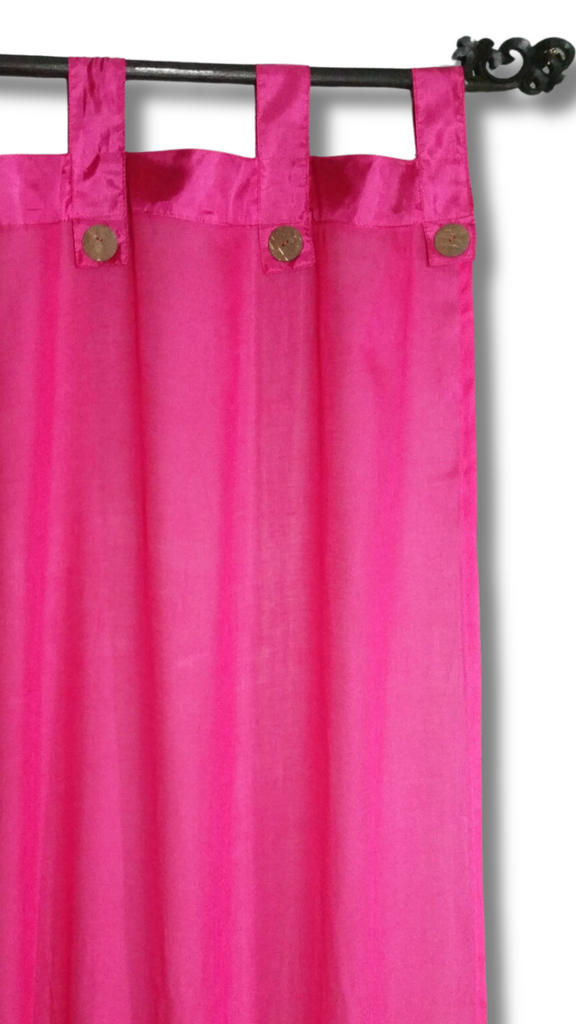 Pink cotton curtains