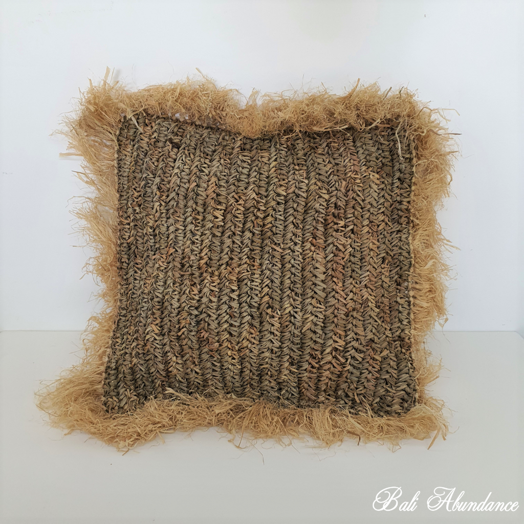 raffia floor cushion