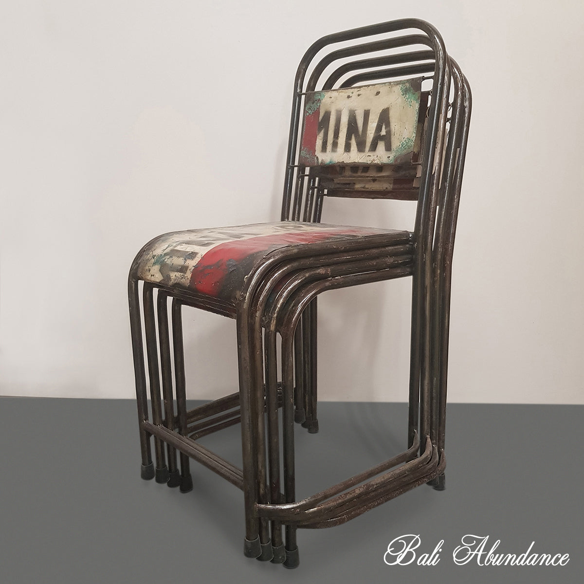 Industrial Retro Metal Chair Recycled Industrial Metal Dining Chair