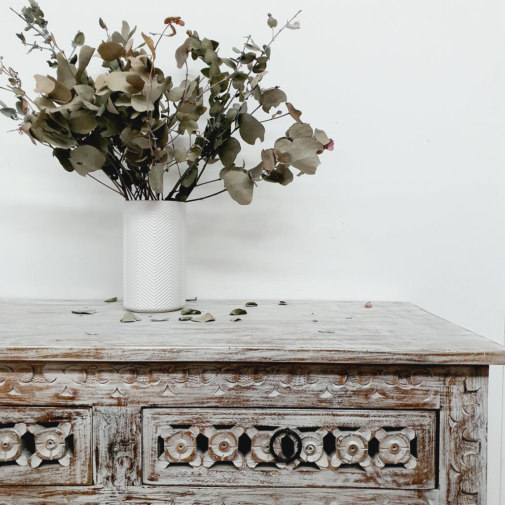 hand carved sideboard