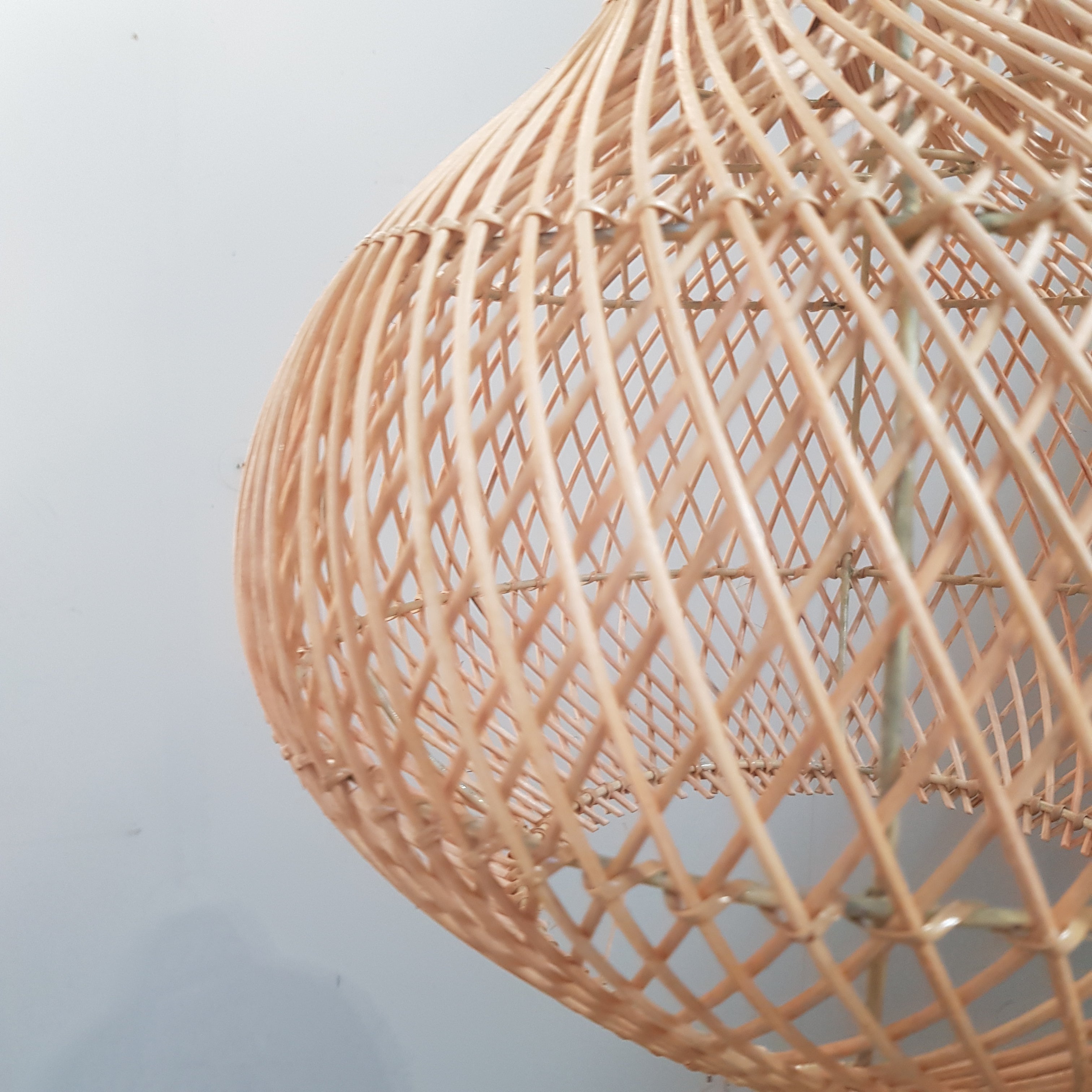 Handmade Natural Rattan Light Shade Pendant Round Bali Abundance