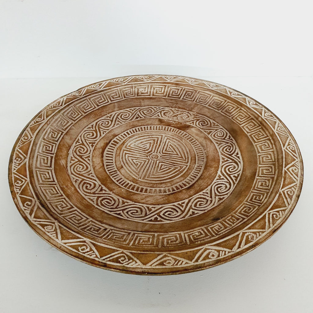 hand carved plates