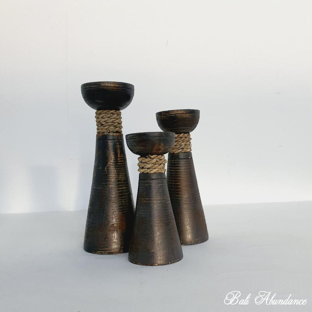 rustic candlesticks
