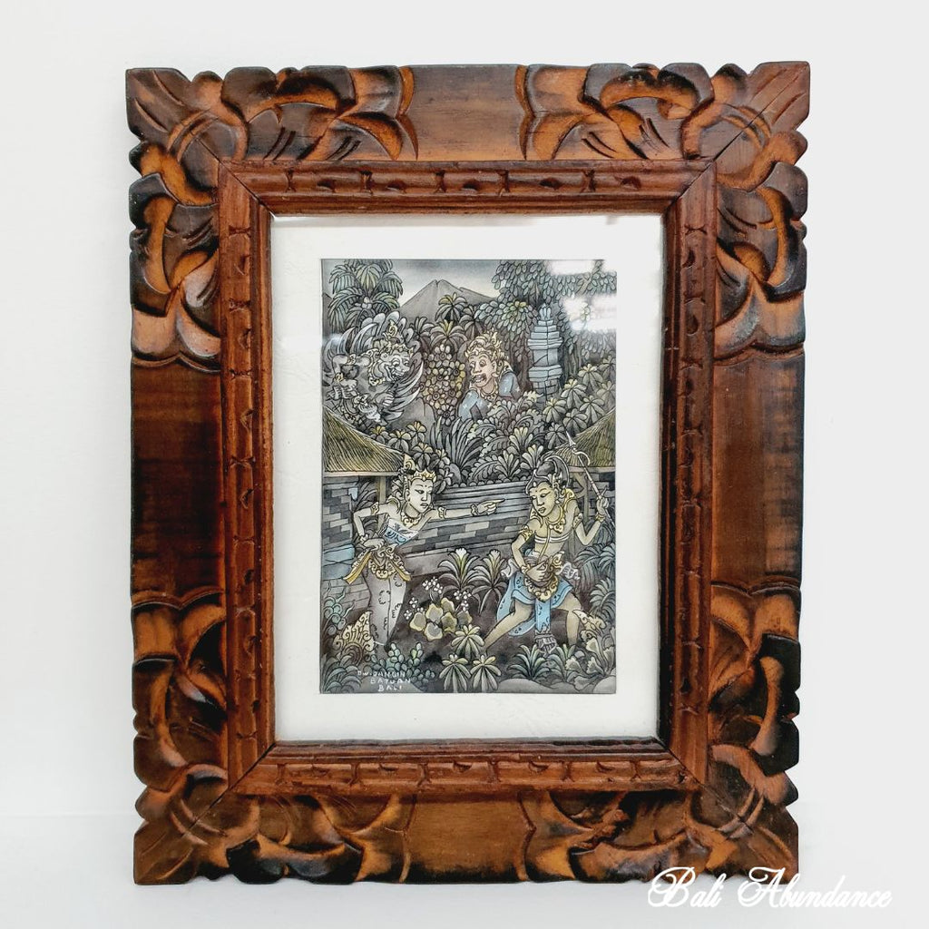 hand carved Bali frame