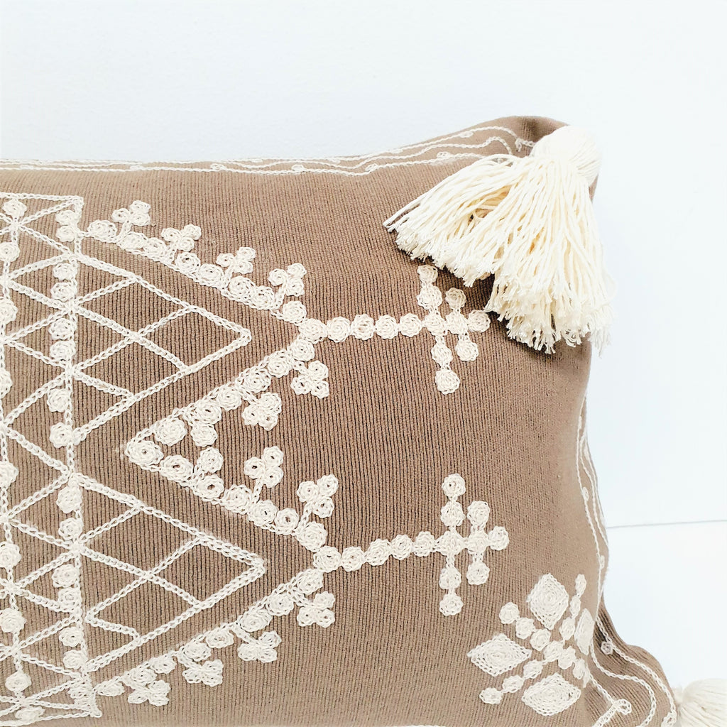 embroidered cushion