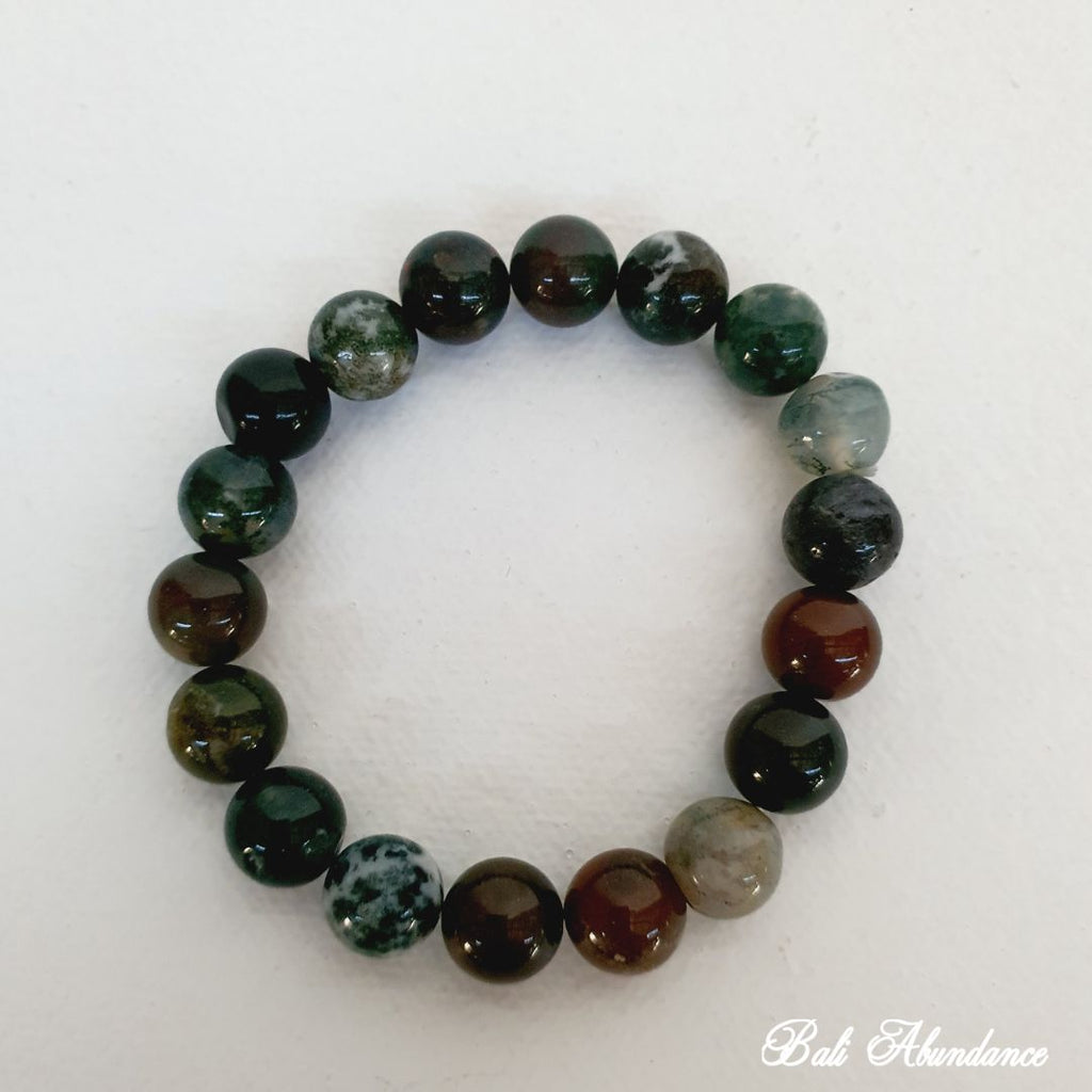 moss agate bracelet