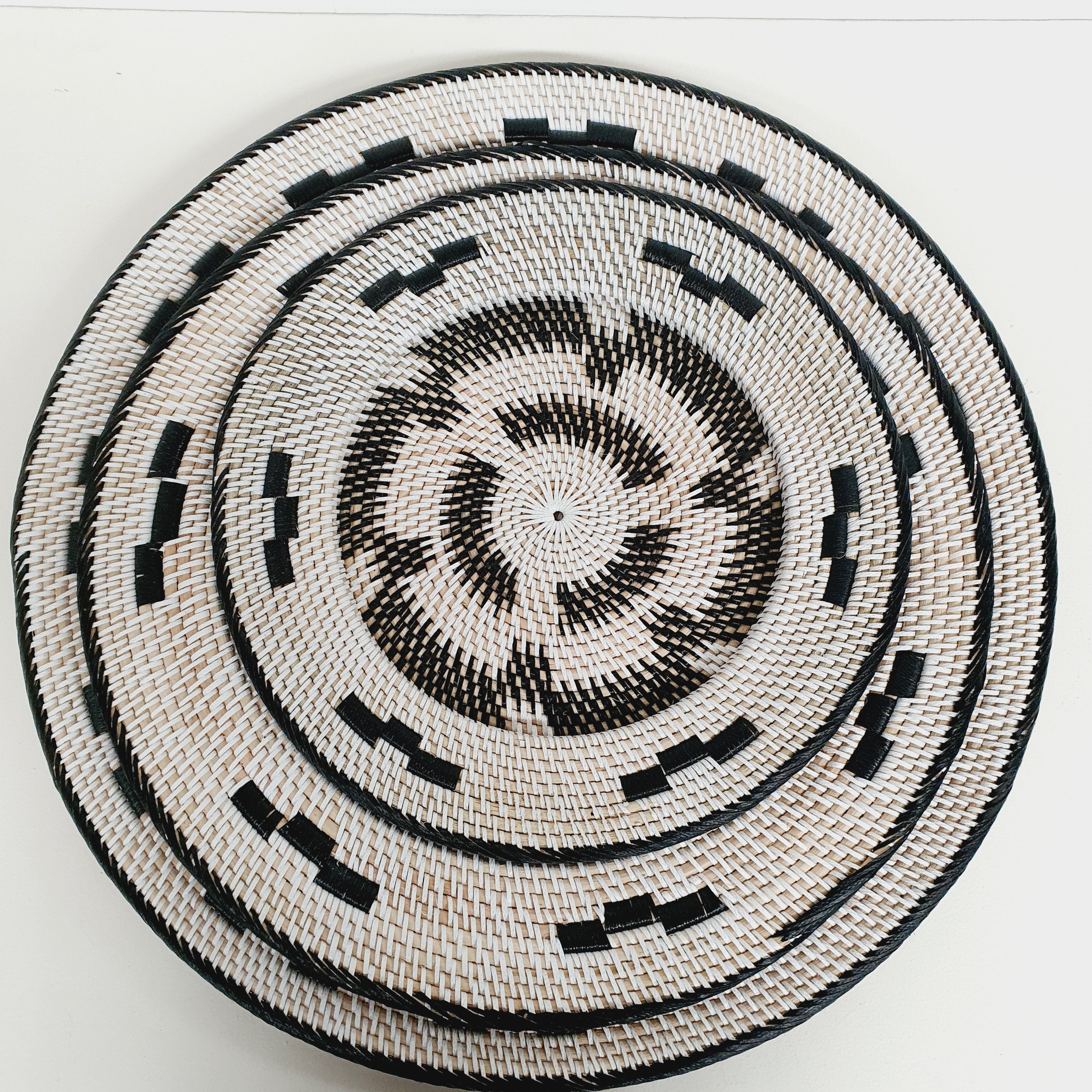 Hand Woven Rattan Thread Hand Woven Natural Rattan - Set of 3 – Bali Abundance